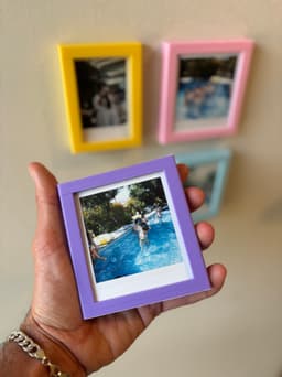 3D-Printed Instax Photo Frame Holder (Mini + Square) โ Magnetic Display for Up to 10 Photos! 3d model