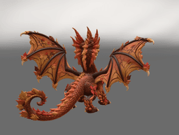 Autumn Ember Dragon STL File for 3D Print 3d model