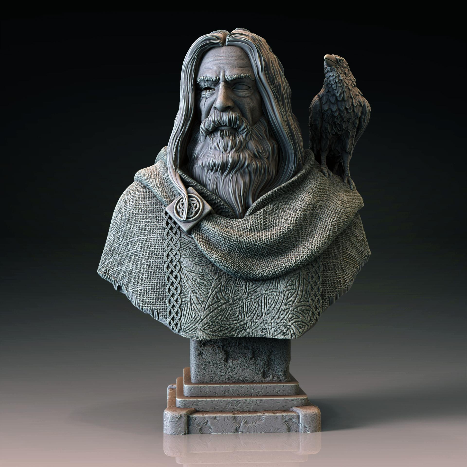 Odin Bust (Pre Supported) 3d model
