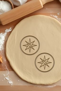 Compass Cookie Cutter, Biscuit Cutter 3d model