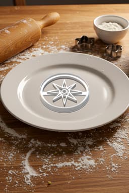 Compass Cookie Cutter, Biscuit Cutter 3d model
