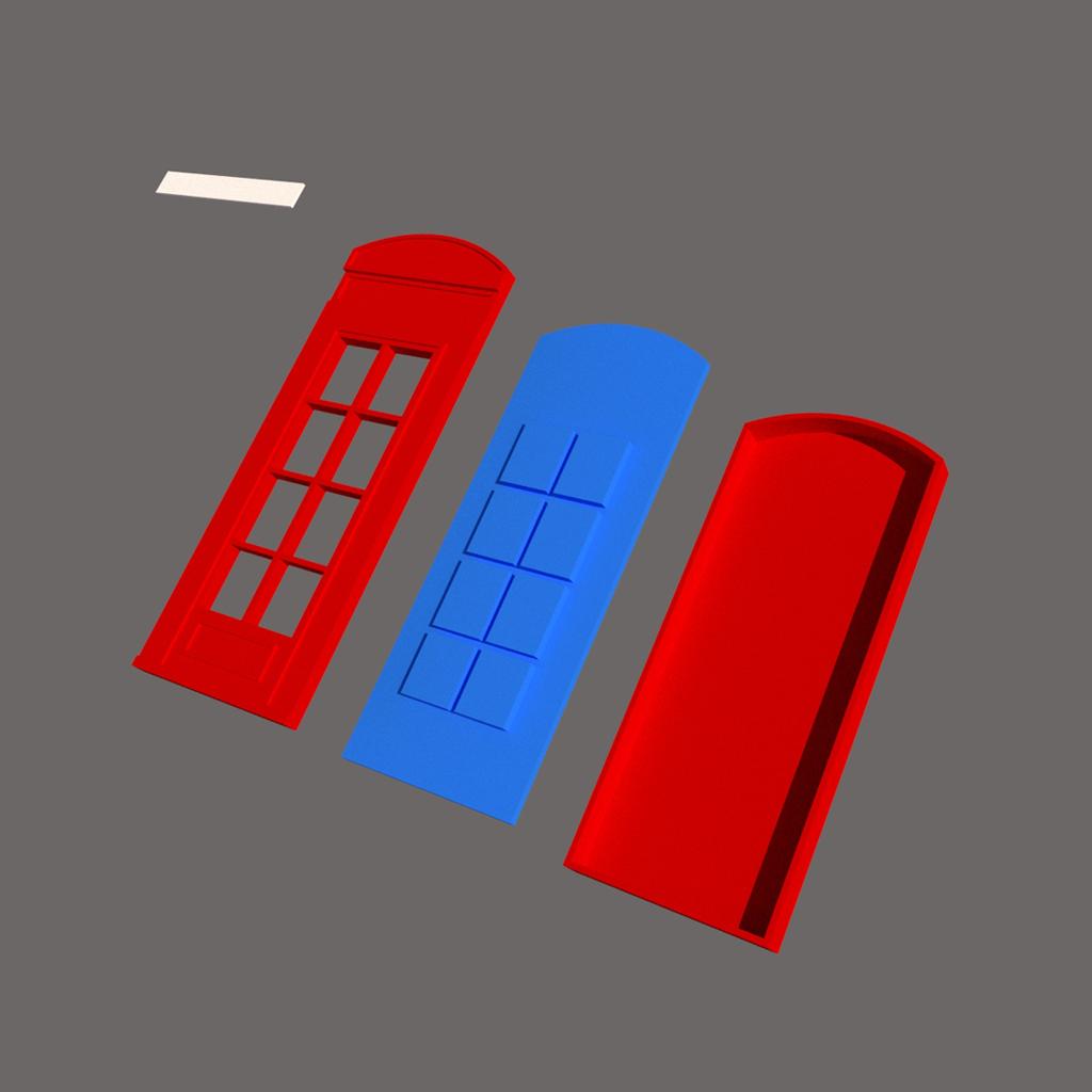 British Telephone Booth Inspired Door 3d model