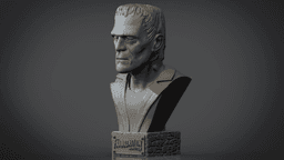 Frankenstein Monster Bust (Pre-Supported) 3d model