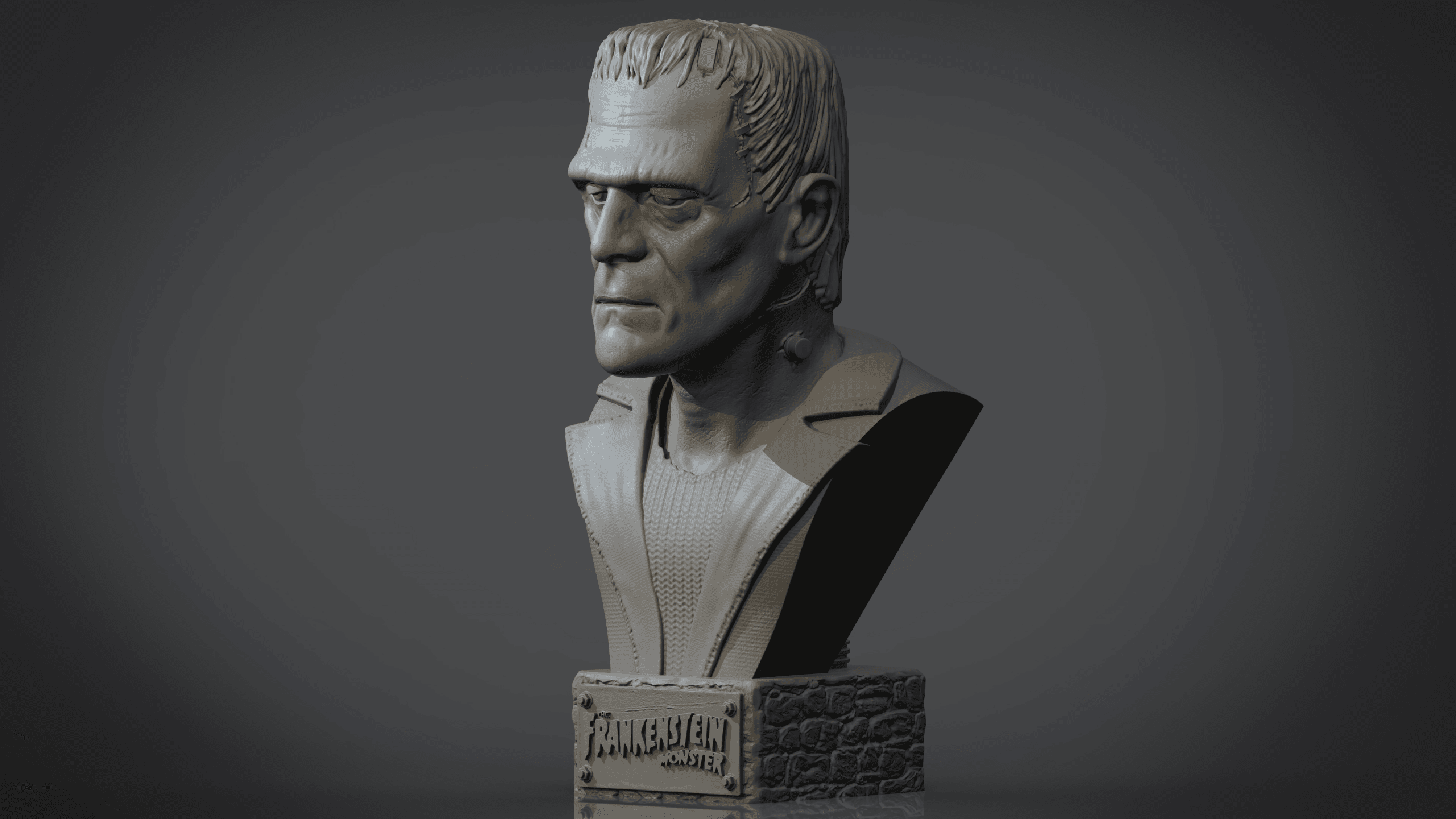 Frankenstein Monster Bust (Pre-Supported) 3d model