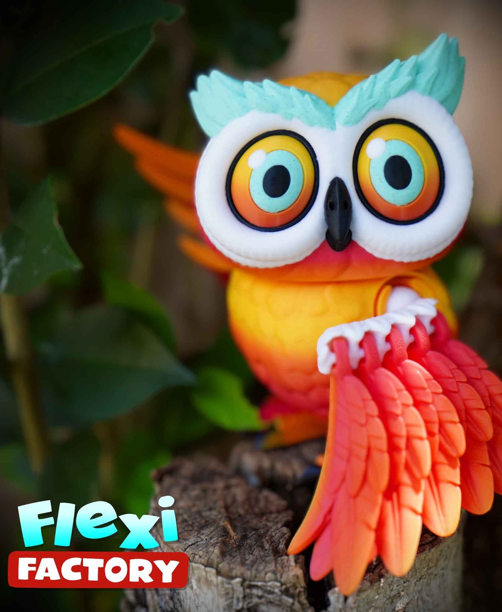 Flexi Factory Owl with 3MF Included! 3d model