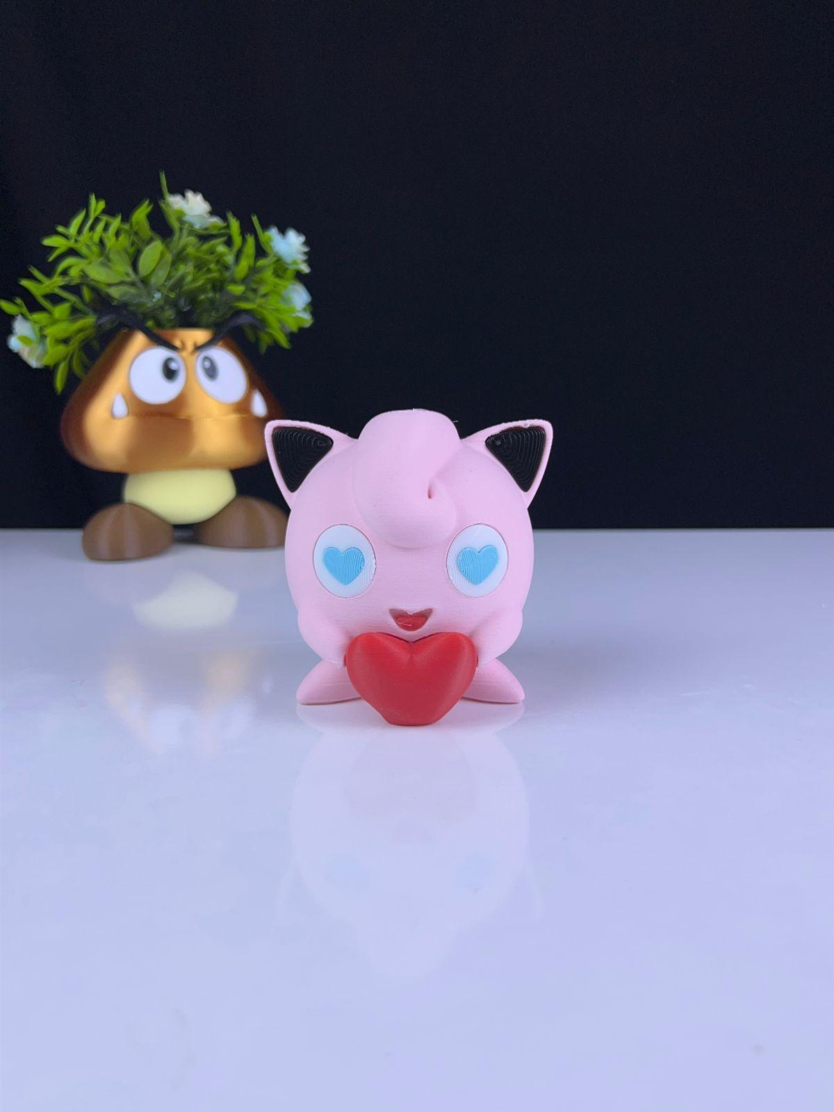 Heartful Jigglypuff Gift for your Wife / Husband - Multipart 3d model