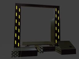 Danger stripes mod for 3D-printer profile 3d model