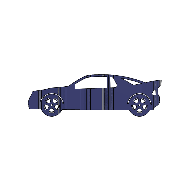 RS200 3D Car Flip Art Desk Display 3d model