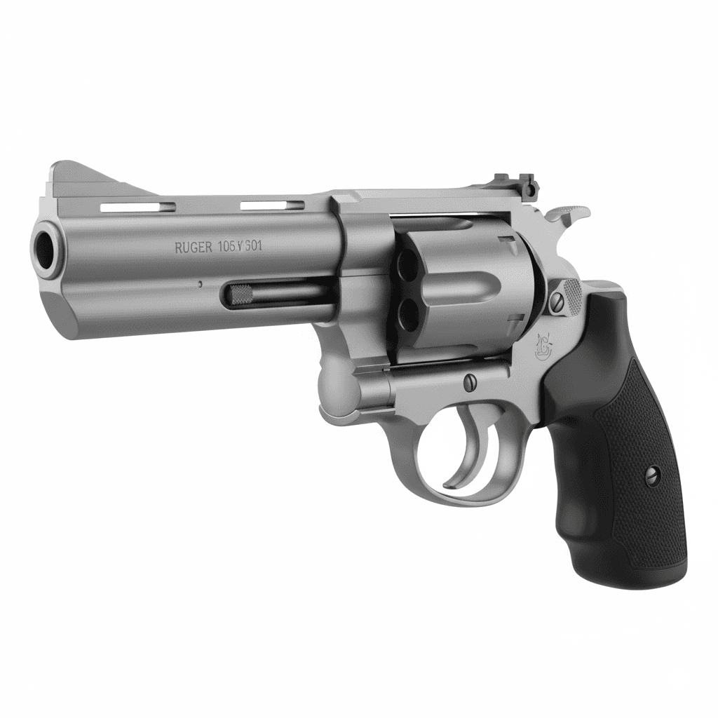 Ruger GP100 Magnum Revolver Handgun 3d model