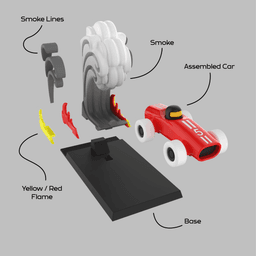Formula 1 Bookend 3d model
