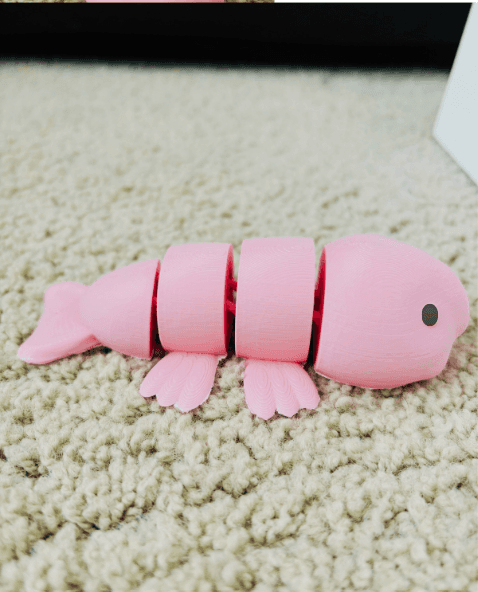 articulated blobfish - Print in Place 3d model