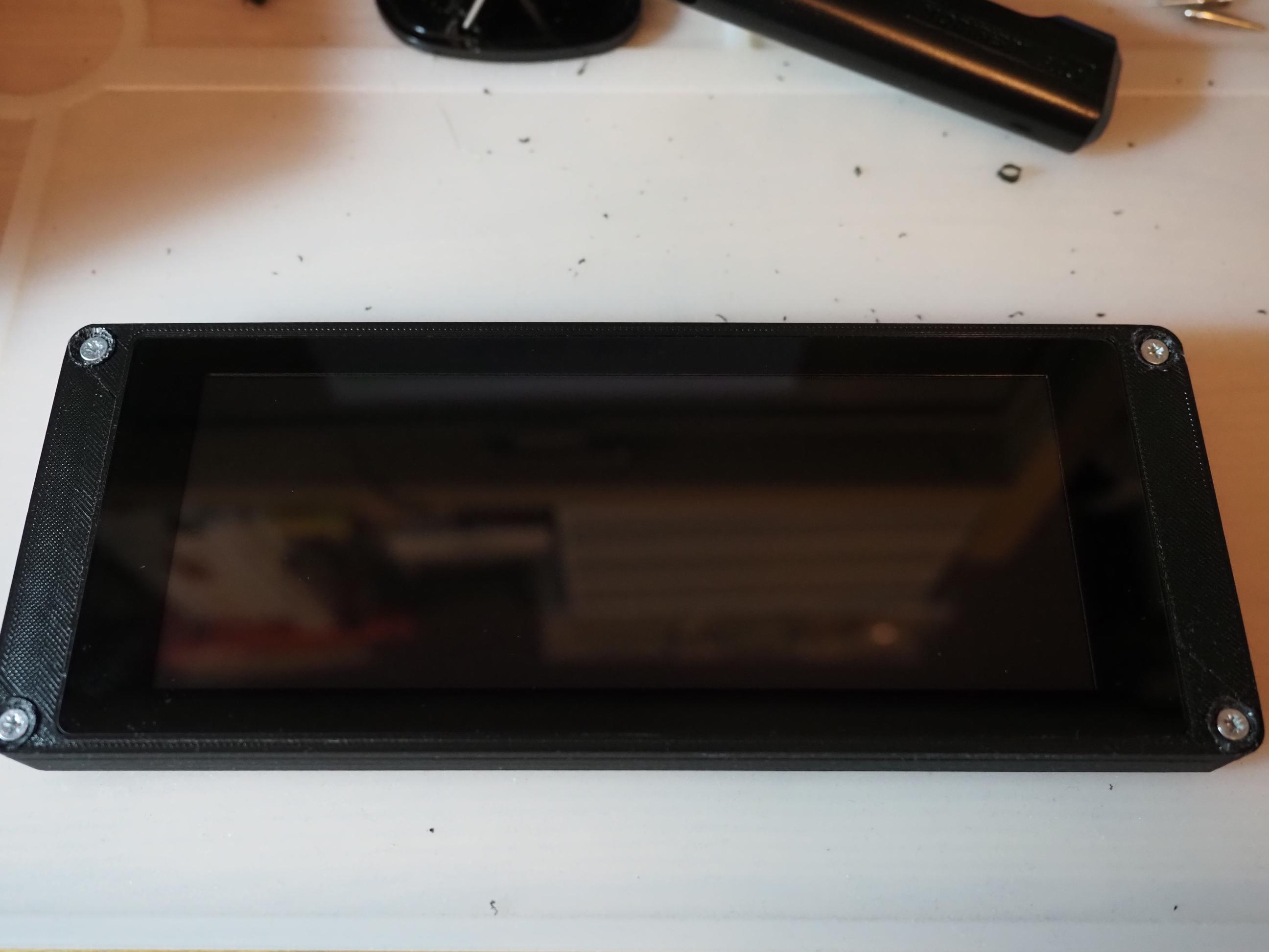 Rather Long E3D Toolchanger Touchscreen - PLA, fast-print, M3 screws and insets. Works great, thanks! - 3d model