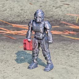 Cyborg Simian Articulated Retro Action Figure Toy 3d model