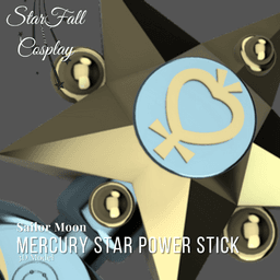 Sailor Mercury Transformation Wand - Sailor Mercury Star Stick 3d model