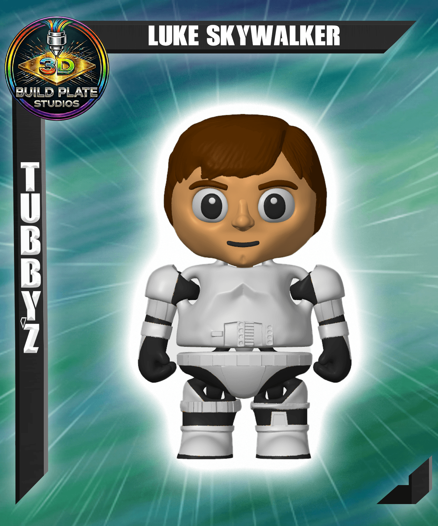 STAR WARS Luke Skywaler Stormtrooper Multicolor Flexi Print-In-Place 3d model