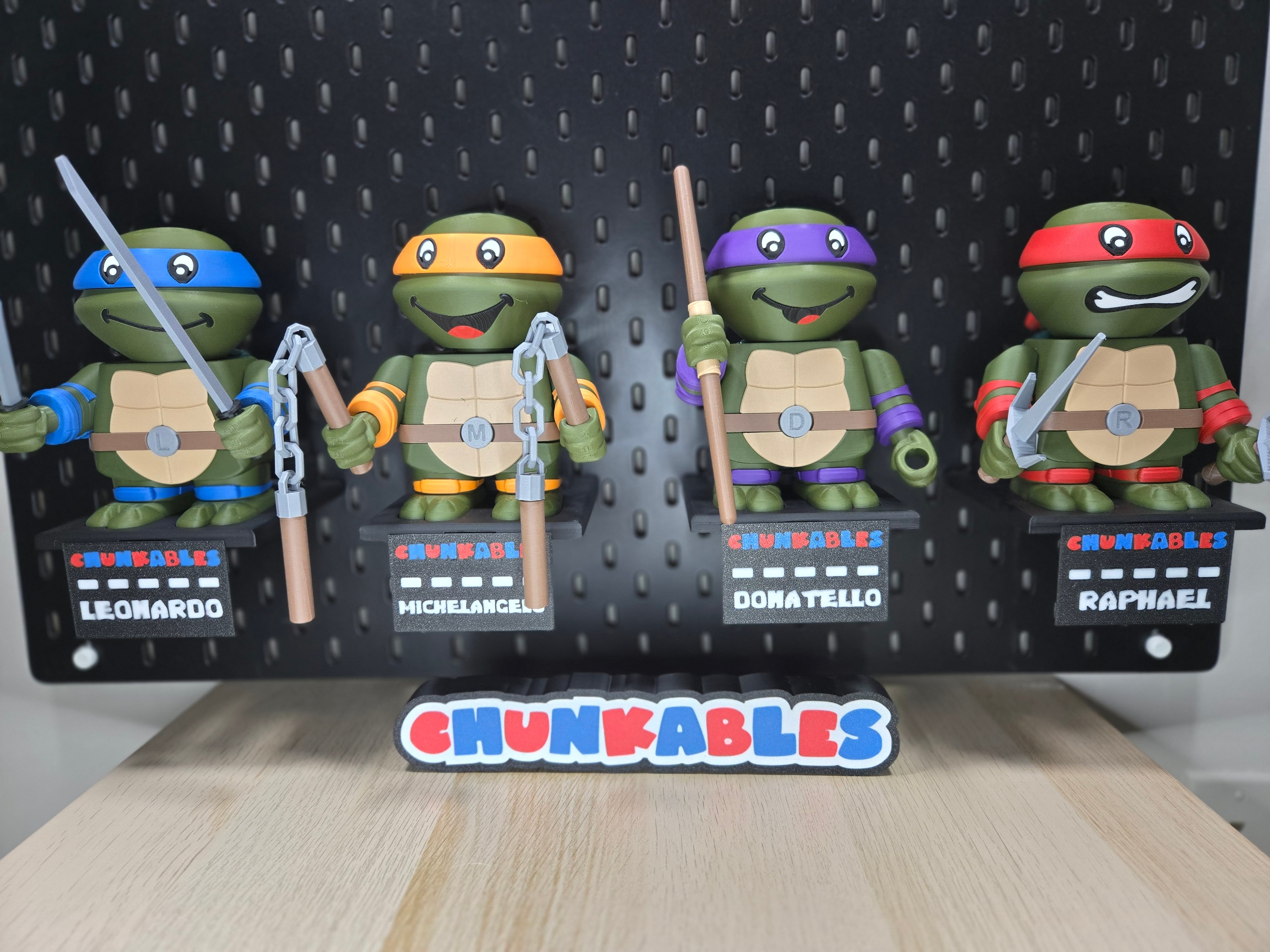 Teenage Mutant Ninja Chunks Multicolor Nameplates 3d model