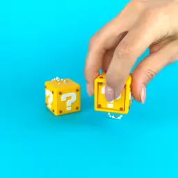 Super Mario Question Block Clickers / Keychain, Fan-Art 3d model