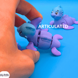 Nessi - Loch Ness Monster / Little Articulated Fidget Toy 3d model