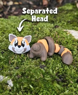Pandi the Tanuki – Flexi Fidget Tanuki – 3DPAW 3d model