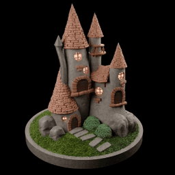 Cartoony Fairy Castle 3d model