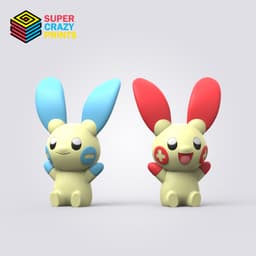 Plusle & Minun 3d model