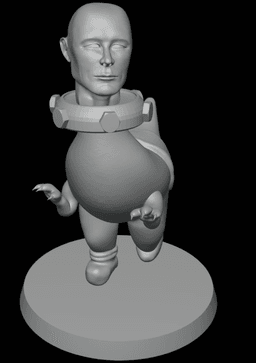 DENNIS - TTRPG MINIATURE - DINOSAUR MAN - SPACE DRAGON 3d model