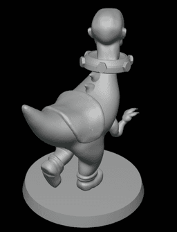 DENNIS - TTRPG MINIATURE - DINOSAUR MAN - SPACE DRAGON 3d model