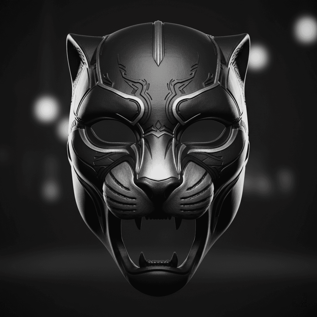 Shadow Panther Wearable Cosplay Mask Printable STL 3d model