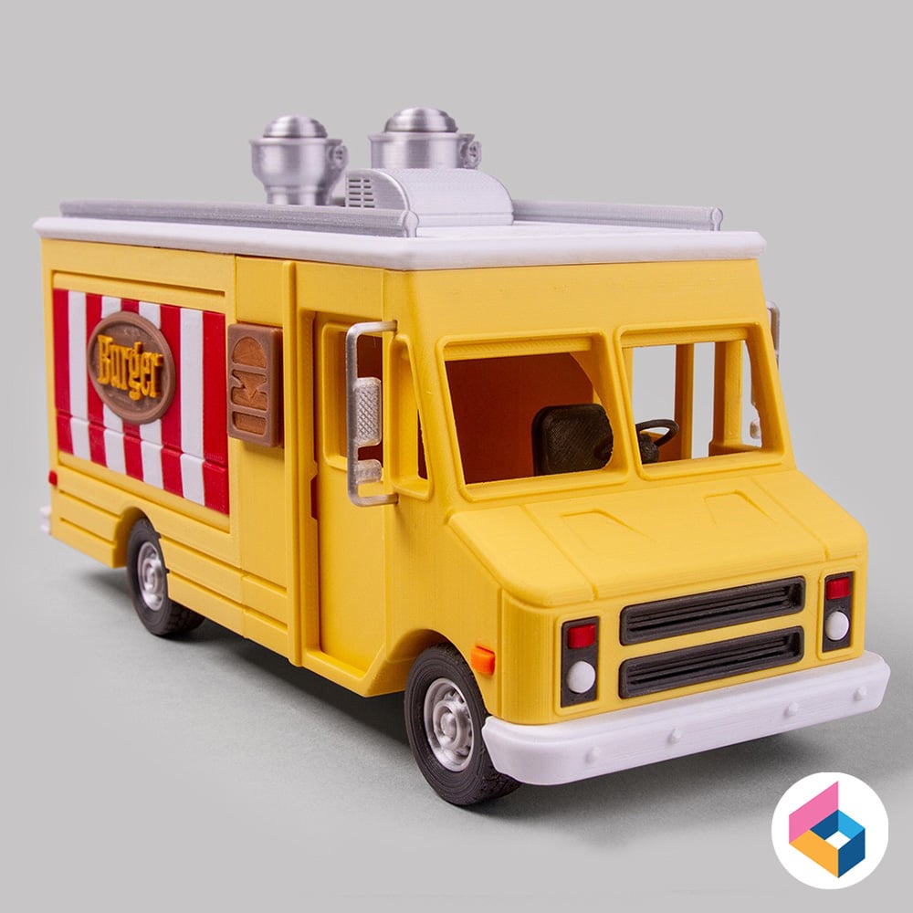 Burger food truck 3d model