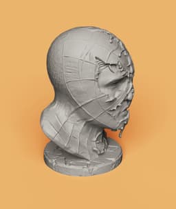 Spider-Man vs Venom Symbiote Bust | Marvel Villain Art 3d model