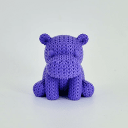 Knitted Hippo 3d model
