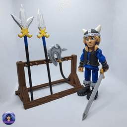 Viking with Weapons and Rack Only 3d model