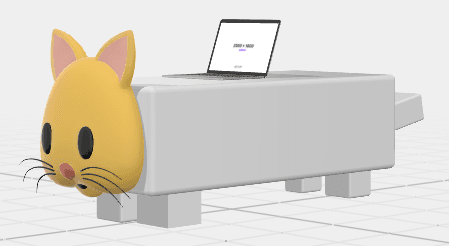 3D LAPTOP CAT 3d model
