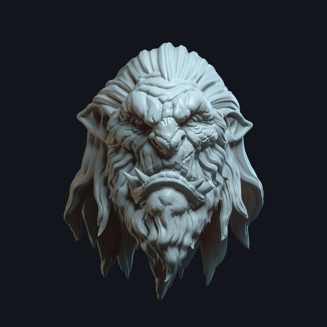 Ogre v2- Custom Action Figure Head 3d model