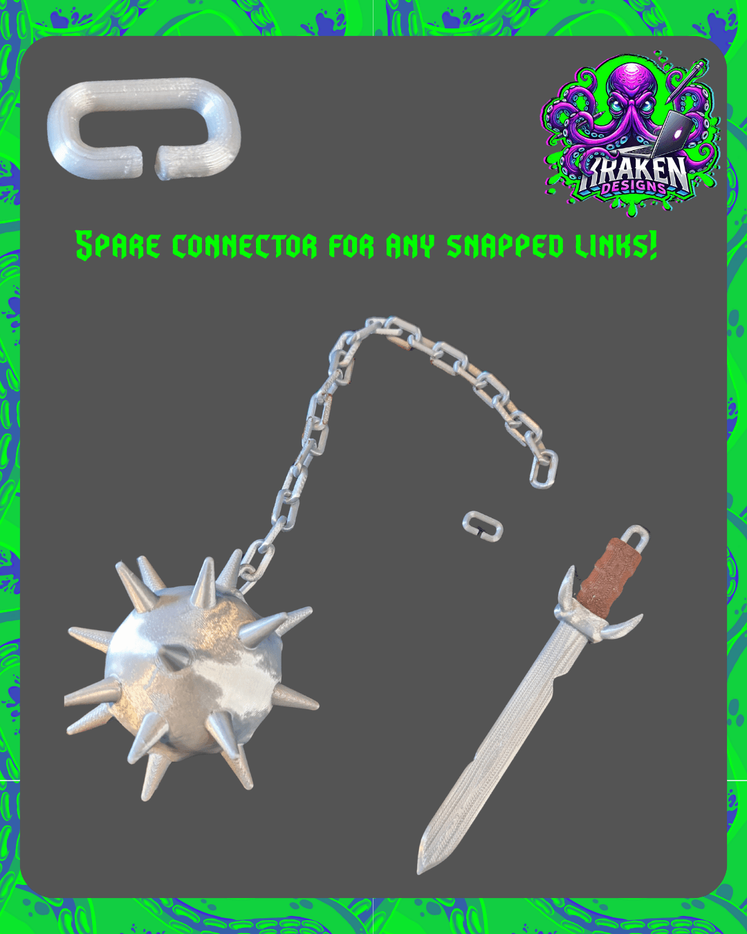 Flail Hair Pin 3d model