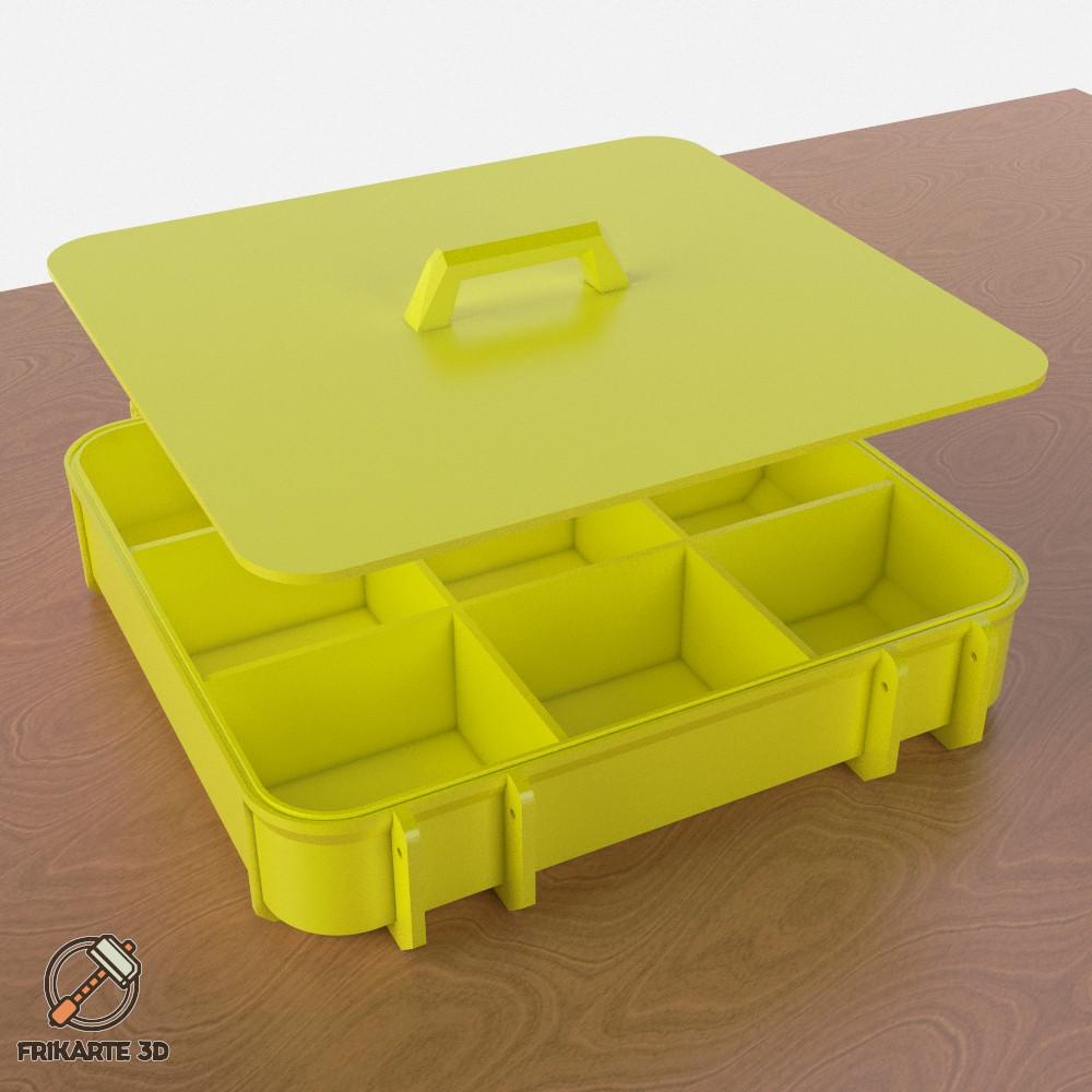 Tool Box Inside Cover (9 compartments) 3d model