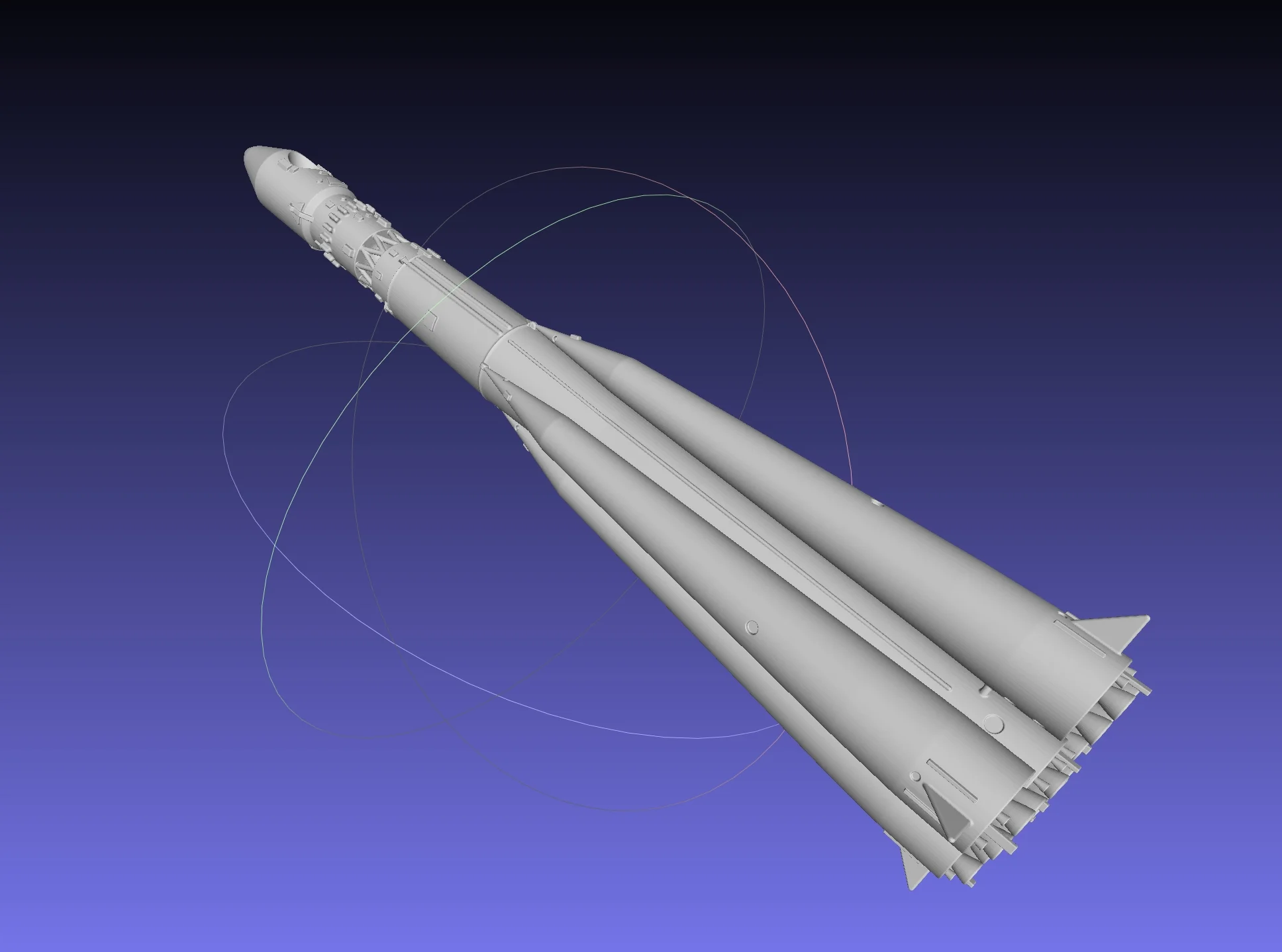 Vostok K Rocket Model 3d model