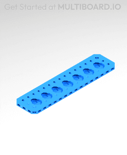 8x2 MU - Point Hole MU - MultiBoard Plate 3d model