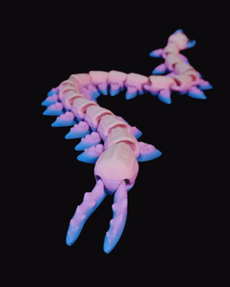 Centipede 2 - Articulated - Print-in-Place - dragon eater 3d model