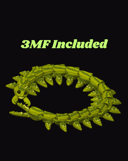 Centipede 2 - Articulated - Print-in-Place - dragon eater 3d model