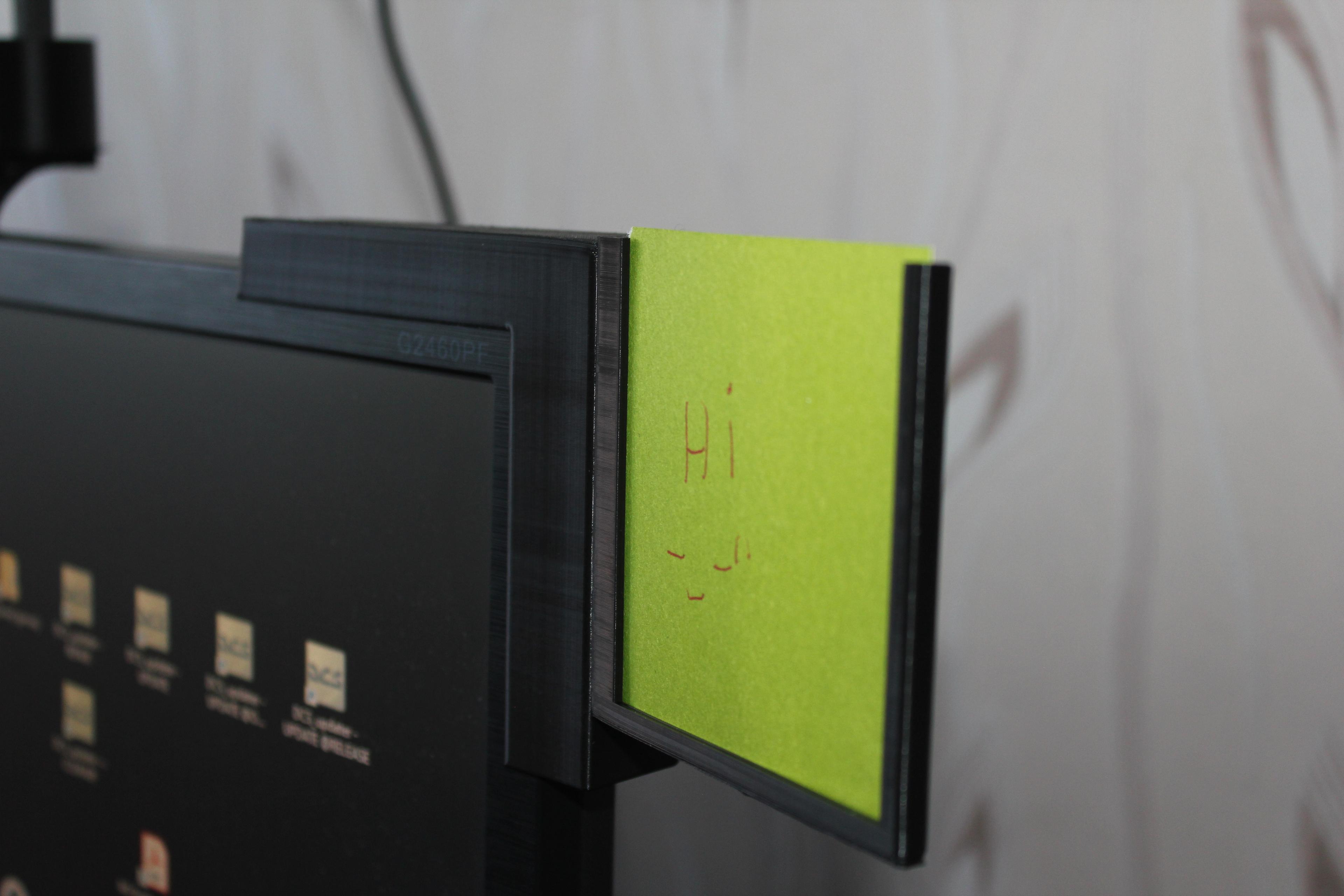 Basic note holder. - Prints just fine, fitment is tight due to backside curvature, good for what it does. - 3d model