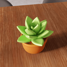 Succulent Planter Desk Sculpture 3d model