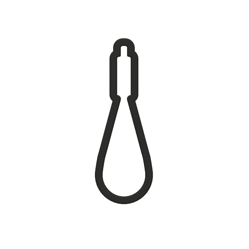 Whisk Cookie Cutter STL File - 4 inches 3d model
