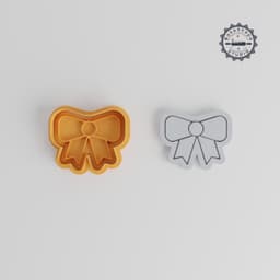 Hair Bow Cutter and Stamp Set, Ribbon Bow & Bowtie Designs, Perfect for Cookies & Fondant, 6 Piece Bundle, Sizes S/M/L PRODUCT_4890 3d model