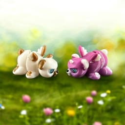 Alicorn and Flutter Grumpy Bear Articulated Flexi 3d model