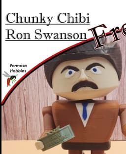Ron Swanson Chunky Chibi | No support, No AMS, No glue 3d model