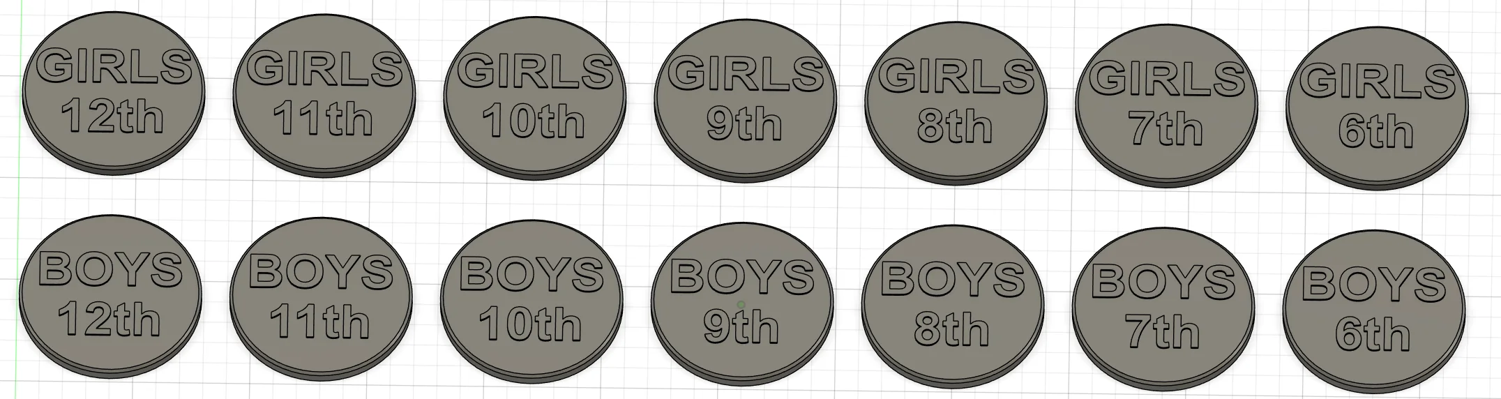 Scavenger Hunt Tokens for Church Students Program 3d model