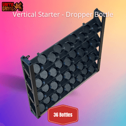 Griffin Gaming Modular Paint Rack - Vertical Section - Dropper Bottle 3d model