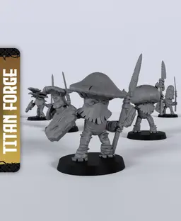 Shrooms Unit - With Free Dragon - 5e DnD Inspired for RPG and Wargamers 3d model