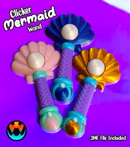 Mermaid Clicker Wand 3d model